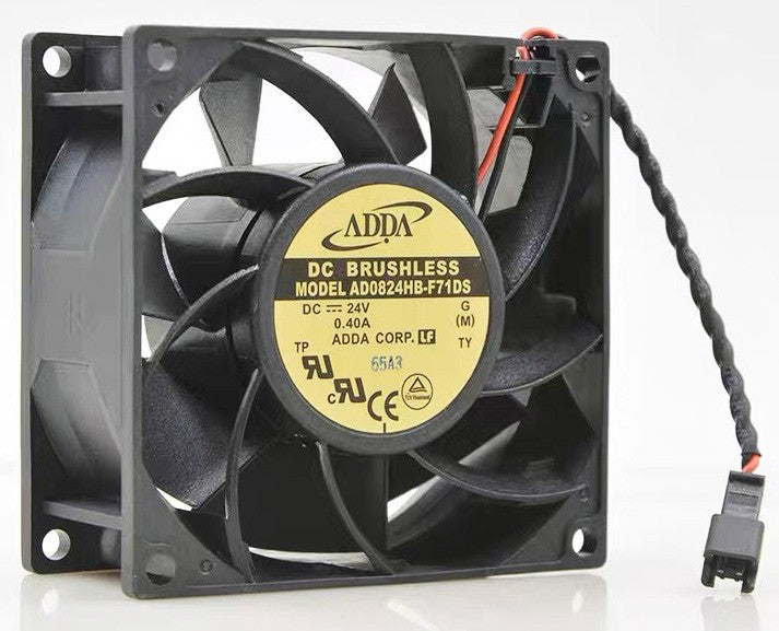 ADDA AD0824HB-F71DS 24V 0.4A 2wires Cooling Fan ADDA AD0824HB-F71DS 24V 0.4A 2wires Cooling Fan